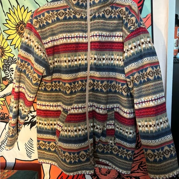 Colorful Patterned Zip-Up Jacket - Picture 1 of 1